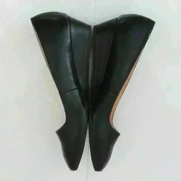 Adrienne Vittadini Palmer Black Faux Leather Wedge Pumps Heels Size 7.5 M - Picture 7 of 8
